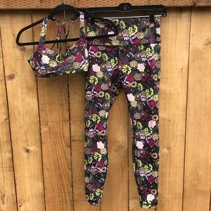 Lulu Lemon leggings and matching sports bra